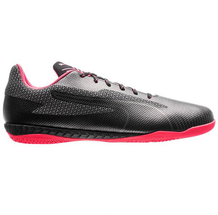 black indoor soccer shoes by Adidas