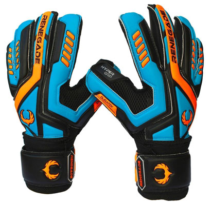 Light-blue Renegade goalie gloves 