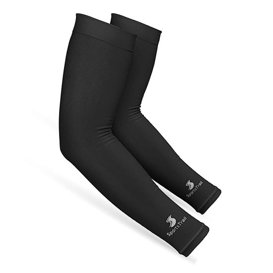 pair of black compression sleeves